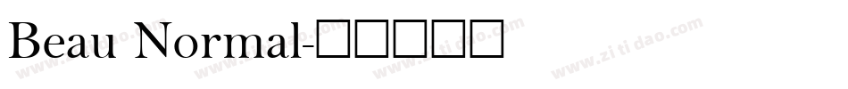 Beau Normal字体转换